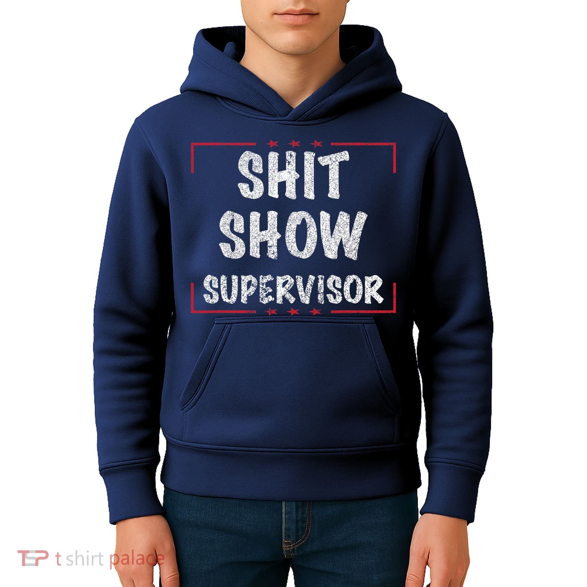 Shit Show Supervisor, Funny Dad Mom Boss Teacher Present Kids Hoodie