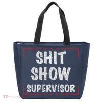 Shit Show Supervisor, Funny Dad Mom Boss Teacher Present Tote Bag thumb 0