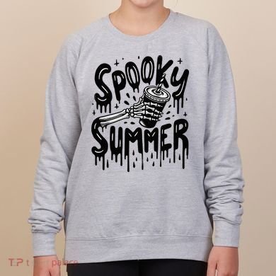 Summerween Spooky Summer Skeleton With Iced Coffee Women's Sweatshirt