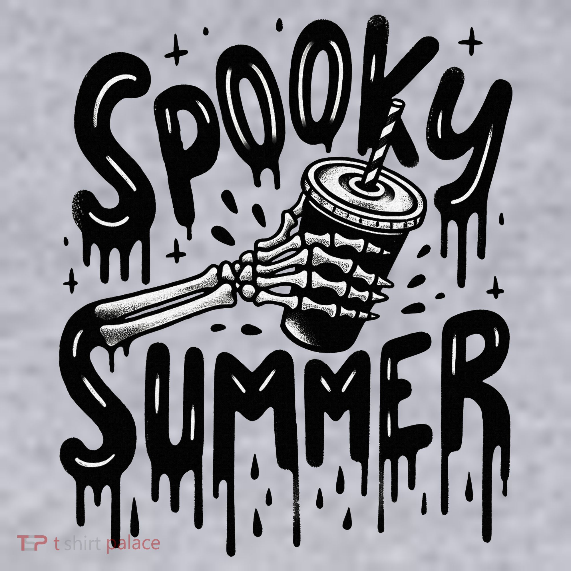 Summerween Spooky Summer Skeleton With Iced Coffee Women's Sweatshirt