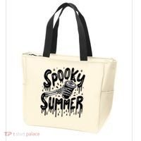 Summerween Spooky Summer Skeleton With Iced Coffee Tote Bag thumb 3