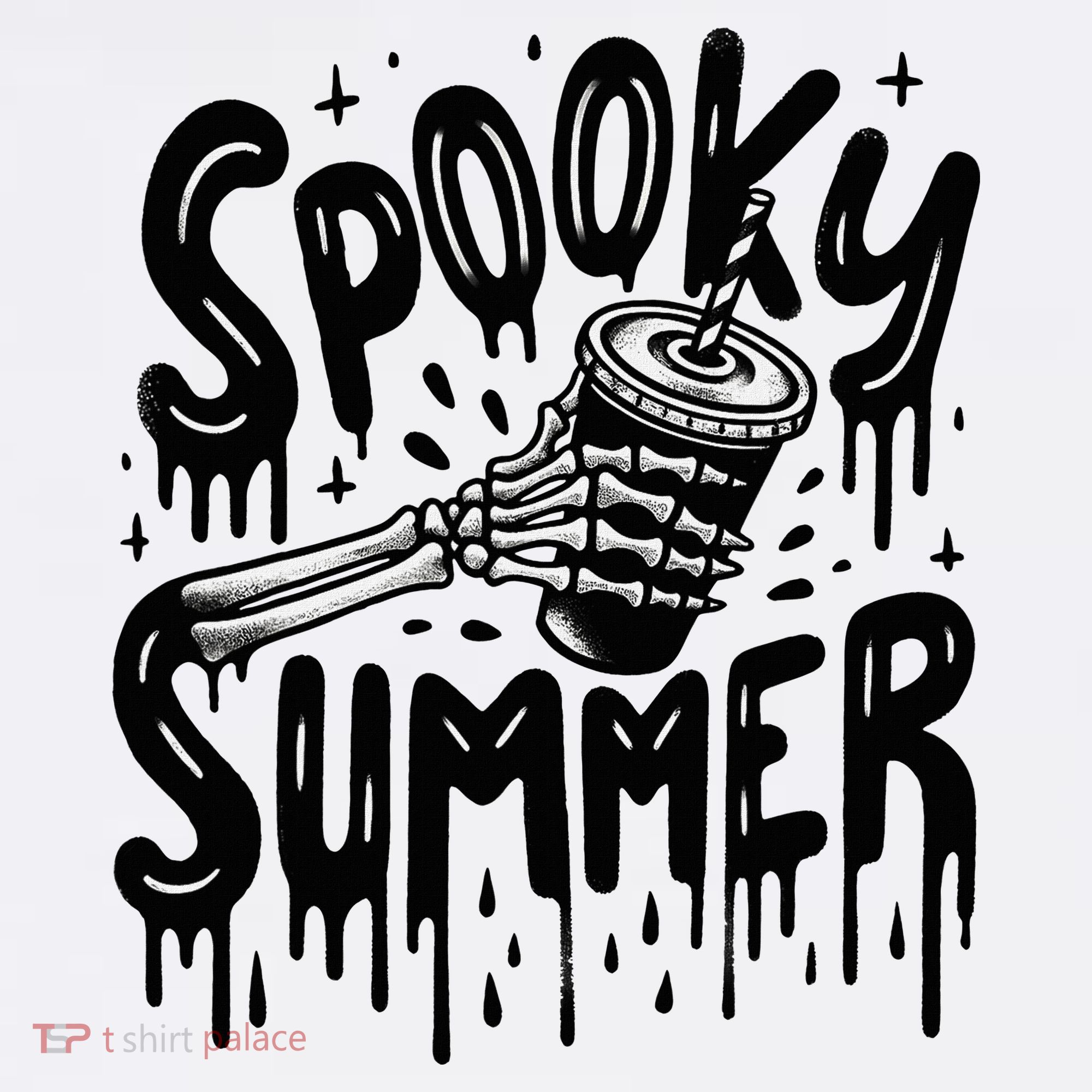 Summerween Spooky Summer Skeleton With Iced Coffee Doggie Tank