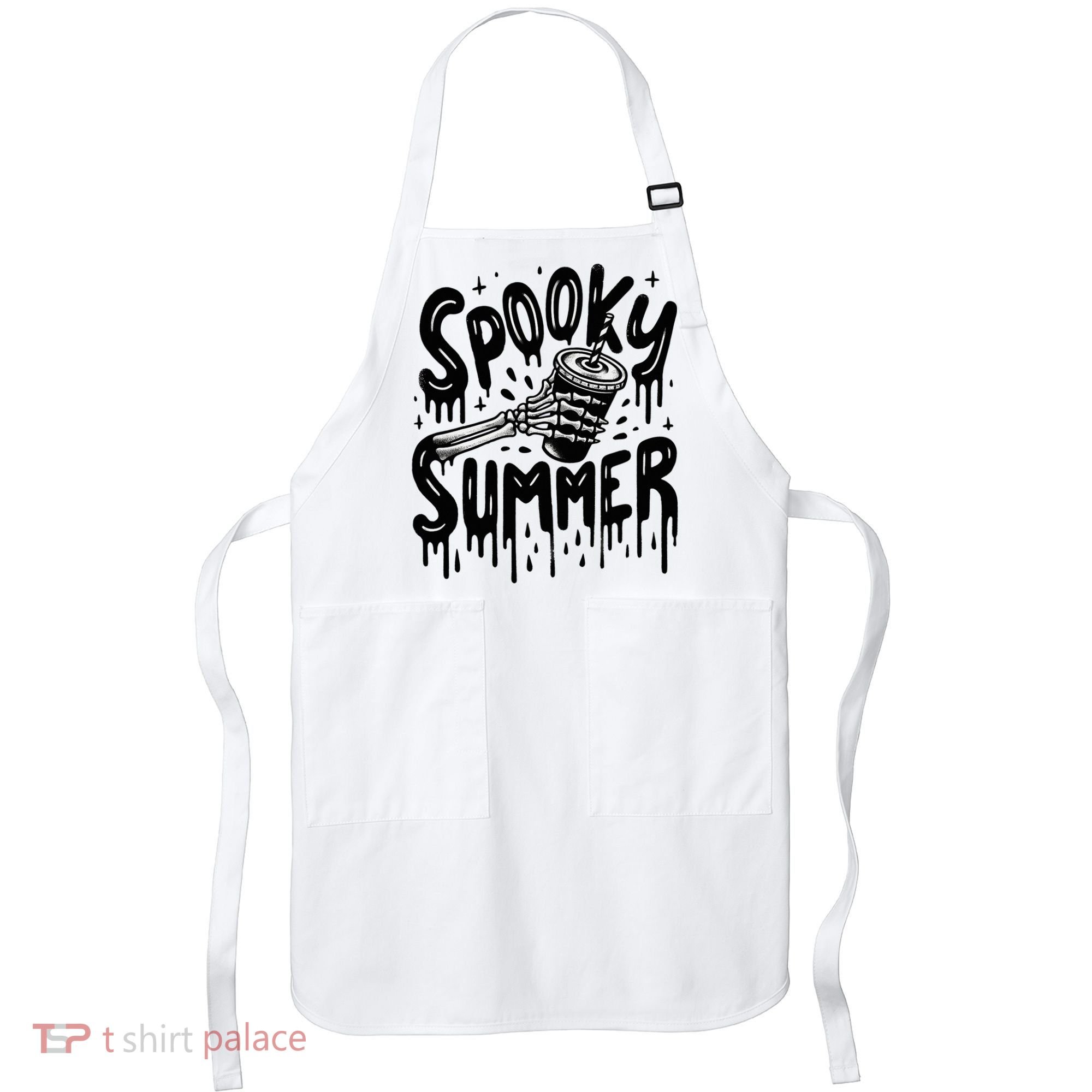 Summerween Spooky Summer Skeleton With Iced Coffee Apron