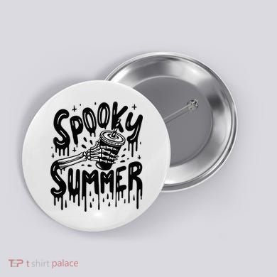 Summerween Spooky Summer Skeleton With Iced Coffee Button