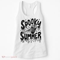 Summerween Spooky Summer Skeleton With Iced Coffee Women's Tank Top thumb 0