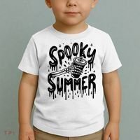 Summerween Spooky Summer Skeleton With Iced Coffee Toddler T-Shirt thumb 2
