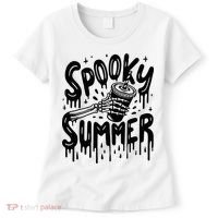 Summerween Spooky Summer Skeleton With Iced Coffee Women's T-Shirt thumb 0