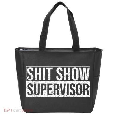 Shit Show Supervisor Hilarious Vintage Tote Bag