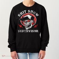 Shit Show Supervisor Skull Women's Sweatshirt thumb 0