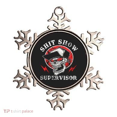Shit Show Supervisor Skull Ornament