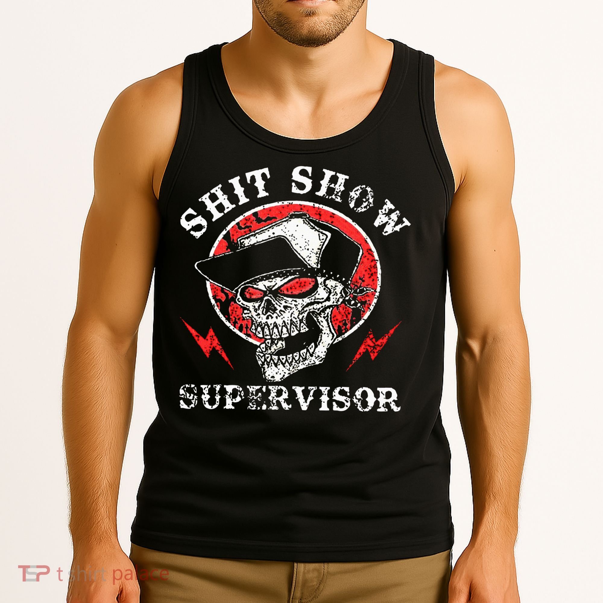 Shit Show Supervisor Skull Tank Top
