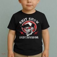 Shit Show Supervisor Skull Toddler T-Shirt thumb 2