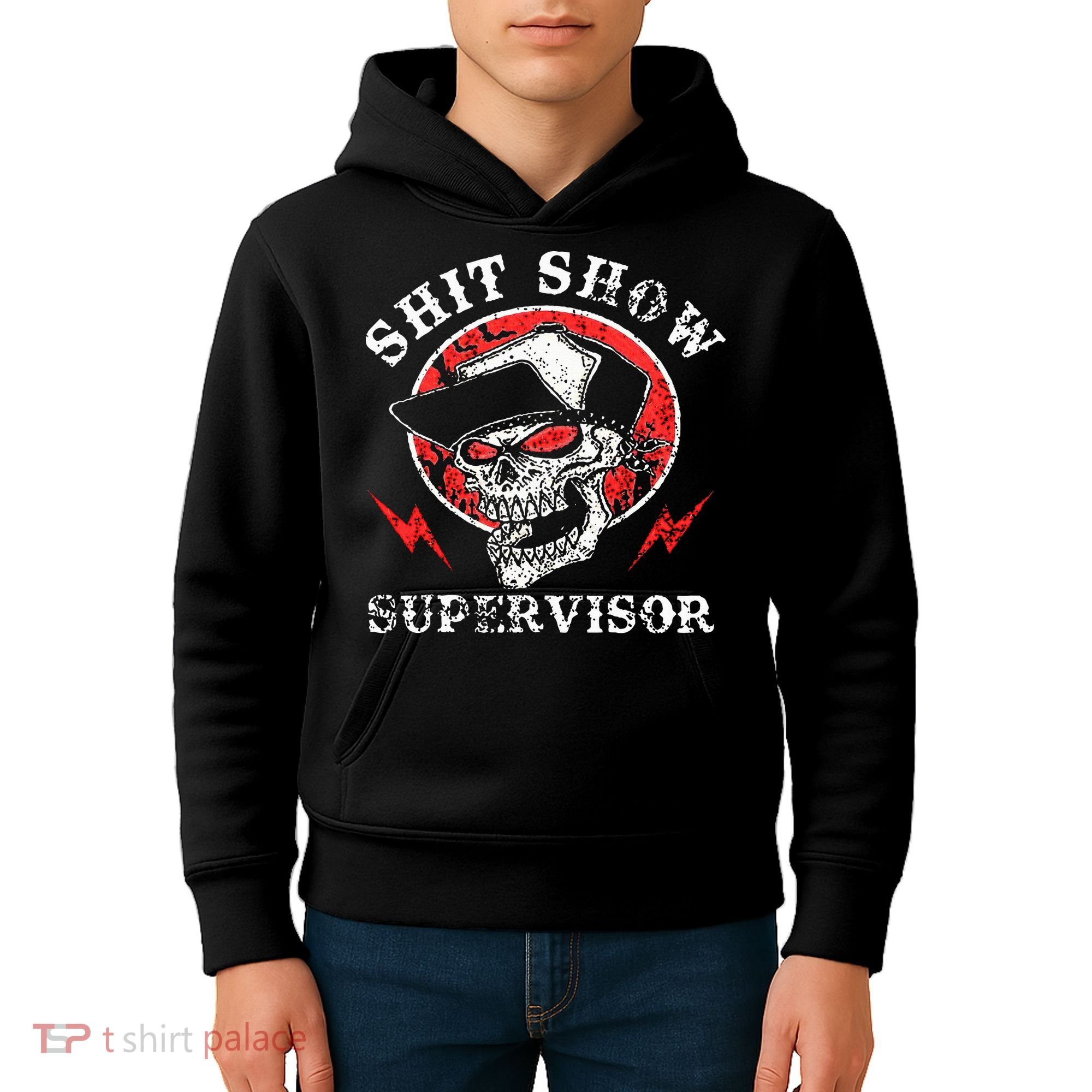 Shit Show Supervisor Skull Kids Hoodie