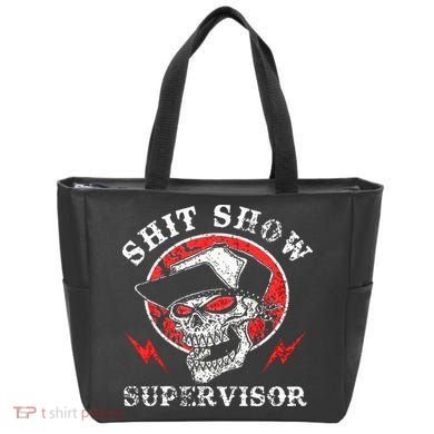 Shit Show Supervisor Skull Tote Bag