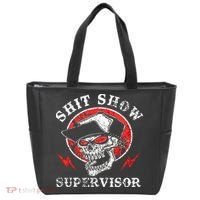 Shit Show Supervisor Skull Tote Bag thumb 0