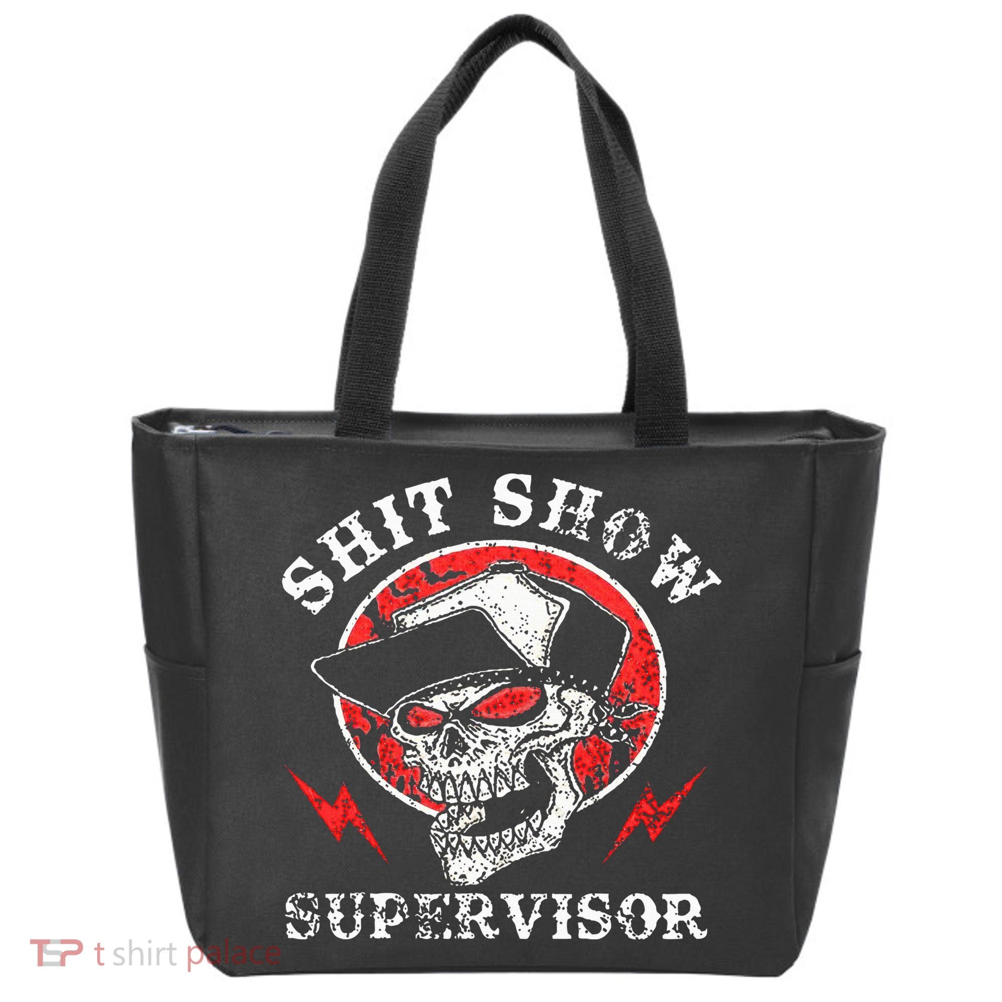 Shit Show Supervisor Skull Tote Bag