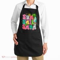 Sun Salt Sand Coquette Bow Palm Summer Vibes Beach Trip Apron thumb 2