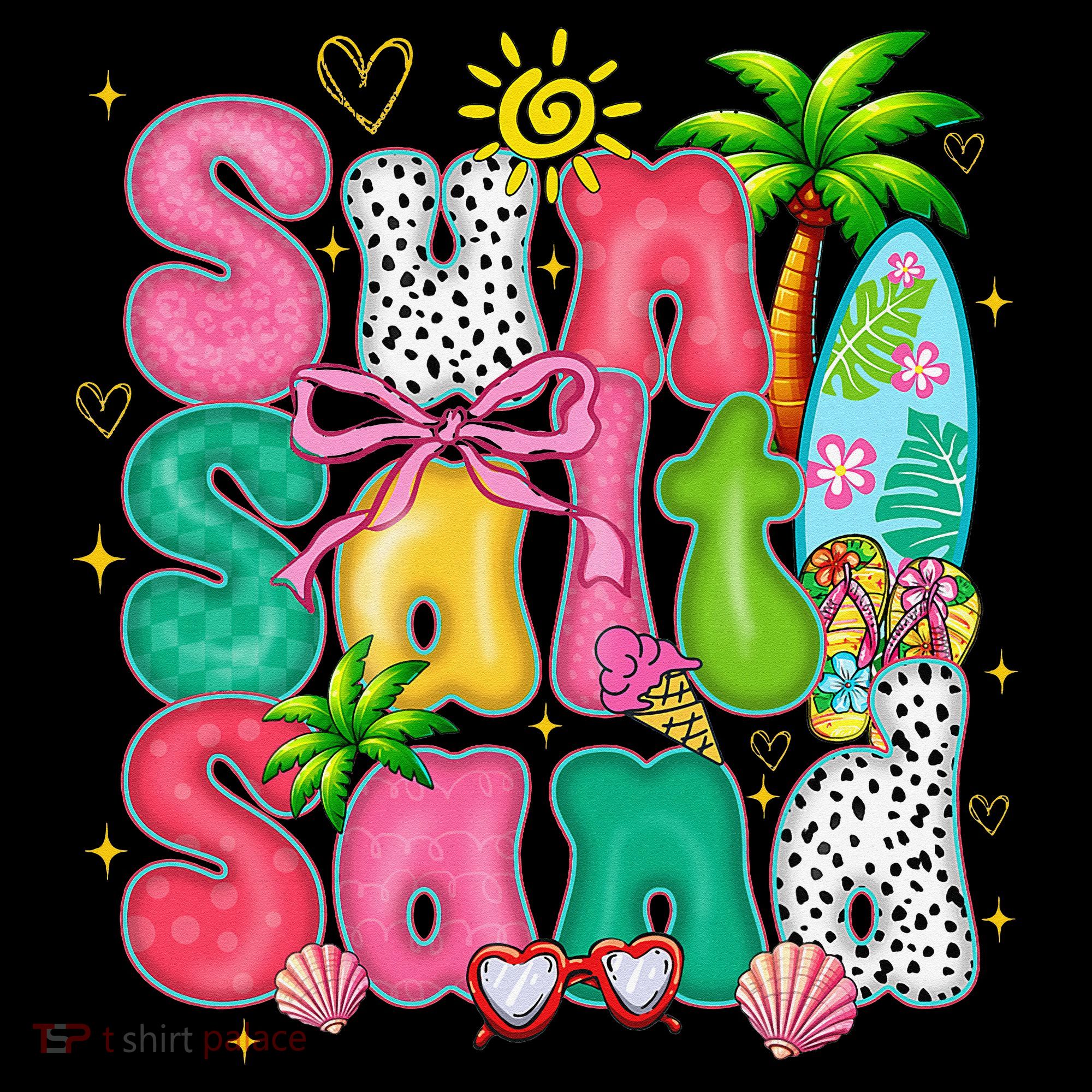Sun Salt Sand Coquette Bow Palm Summer Vibes Beach Trip Coffee Mug