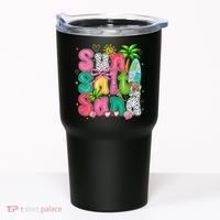 Sun Salt Sand Coquette Bow Palm Summer Vibes Beach Trip Tumbler thumb 0