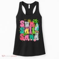Sun Salt Sand Coquette Bow Palm Summer Vibes Beach Trip Women's Tank Top thumb 0