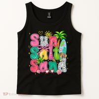 Sun Salt Sand Coquette Bow Palm Summer Vibes Beach Trip Tank Top thumb 2