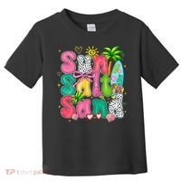 Sun Salt Sand Coquette Bow Palm Summer Vibes Beach Trip Toddler T-Shirt thumb 0