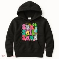 Sun Salt Sand Coquette Bow Palm Summer Vibes Beach Trip Kids Hoodie thumb 0