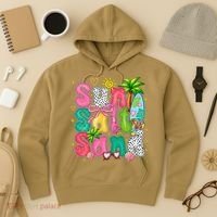 Sun Salt Sand Coquette Bow Palm Summer Vibes Beach Trip Hoodie thumb 3