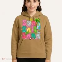 Sun Salt Sand Coquette Bow Palm Summer Vibes Beach Trip Hoodie thumb 5