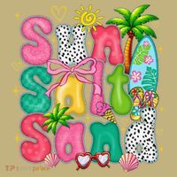 Sun Salt Sand Coquette Bow Palm Summer Vibes Beach Trip Hoodie thumb 7