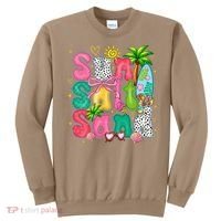 Sun Salt Sand Coquette Bow Palm Summer Vibes Beach Trip Sweatshirt thumb 0
