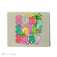 Sun Salt Sand Coquette Bow Palm Summer Vibes Beach Trip Mousepad thumb 0
