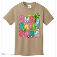 Sun Salt Sand Coquette Bow Palm Summer Vibes Beach Trip Kids T-Shirt thumb 0