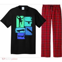 Skater Skateboarder Skateboard Gift Pajama Set thumb 0