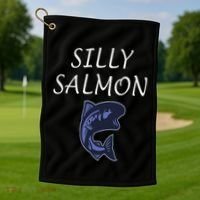 Silly Salmon Golf Towel thumb 1