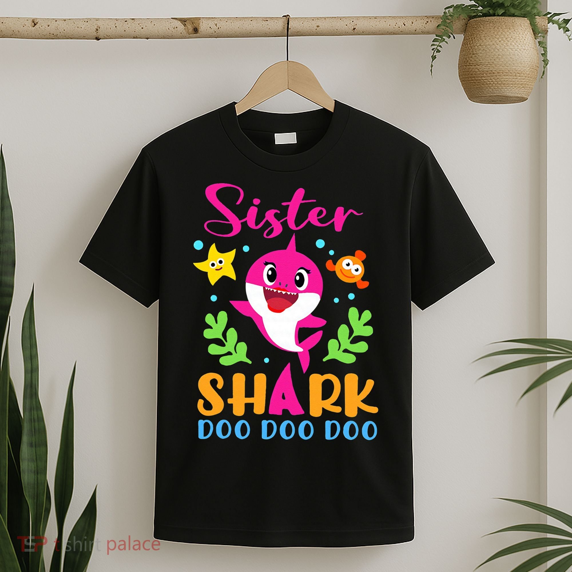 Sister Shark Sister Shark Lover Family Mother's Day T-Shirt
