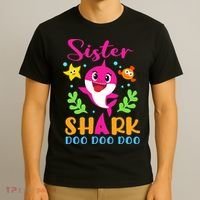 Sister Shark Sister Shark Lover Family Mother's Day T-Shirt thumb 3