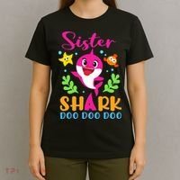 Sister Shark Sister Shark Lover Family Mother's Day T-Shirt thumb 4
