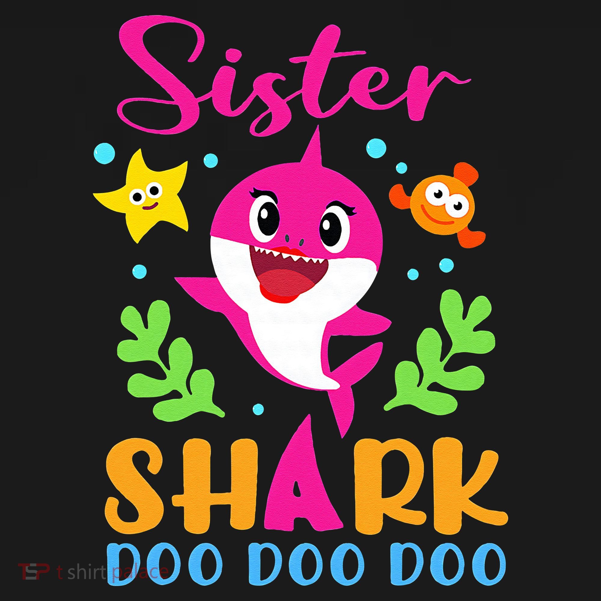Sister Shark Sister Shark Lover Family Mother's Day T-Shirt