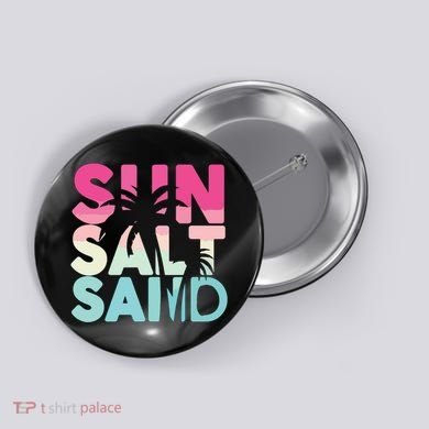 Sun Sand Salt Beach Button