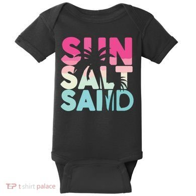 Sun Sand Salt Beach Baby Bodysuit
