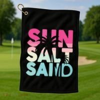 Sun Sand Salt Beach Golf Towel thumb 1