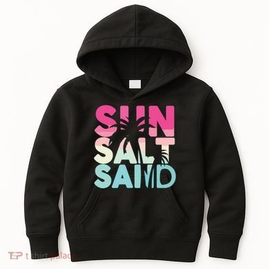 Sun Sand Salt Beach Kids Hoodie