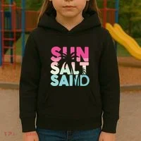 Sun Sand Salt Beach Kids Hoodie thumb 3