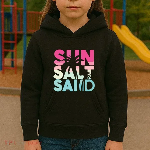 Sun Sand Salt Beach Kids Hoodie