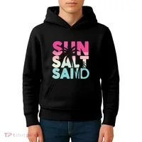 Sun Sand Salt Beach Kids Hoodie thumb 4