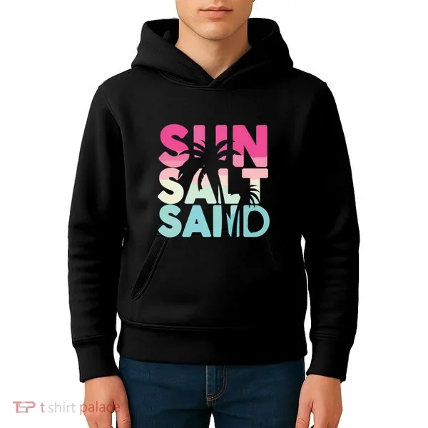 Sun Sand Salt Beach Kids Hoodie