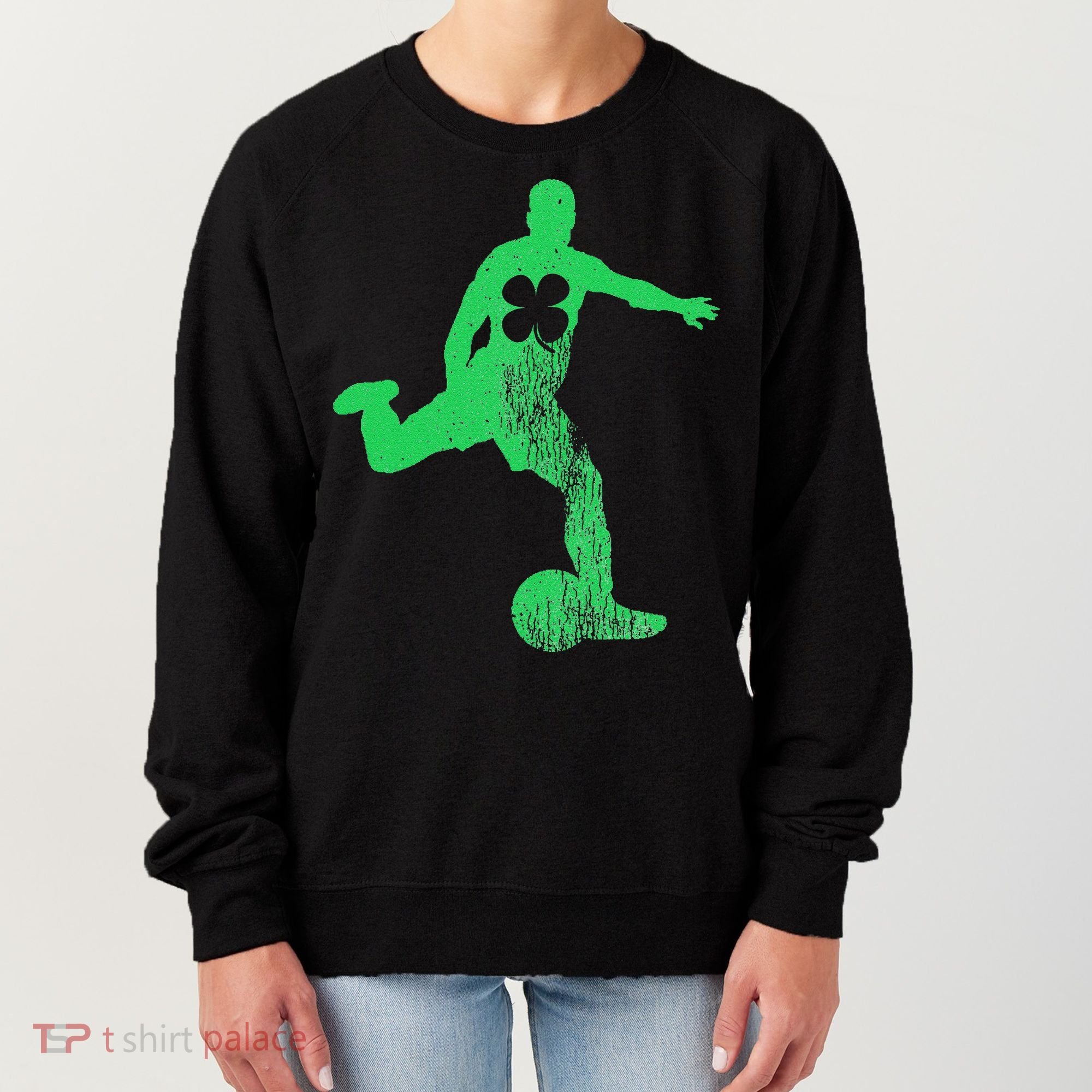 Soccer Shamrock St. Patrick's Day Irish Saint Paddy'ss Women's Sweatshirt