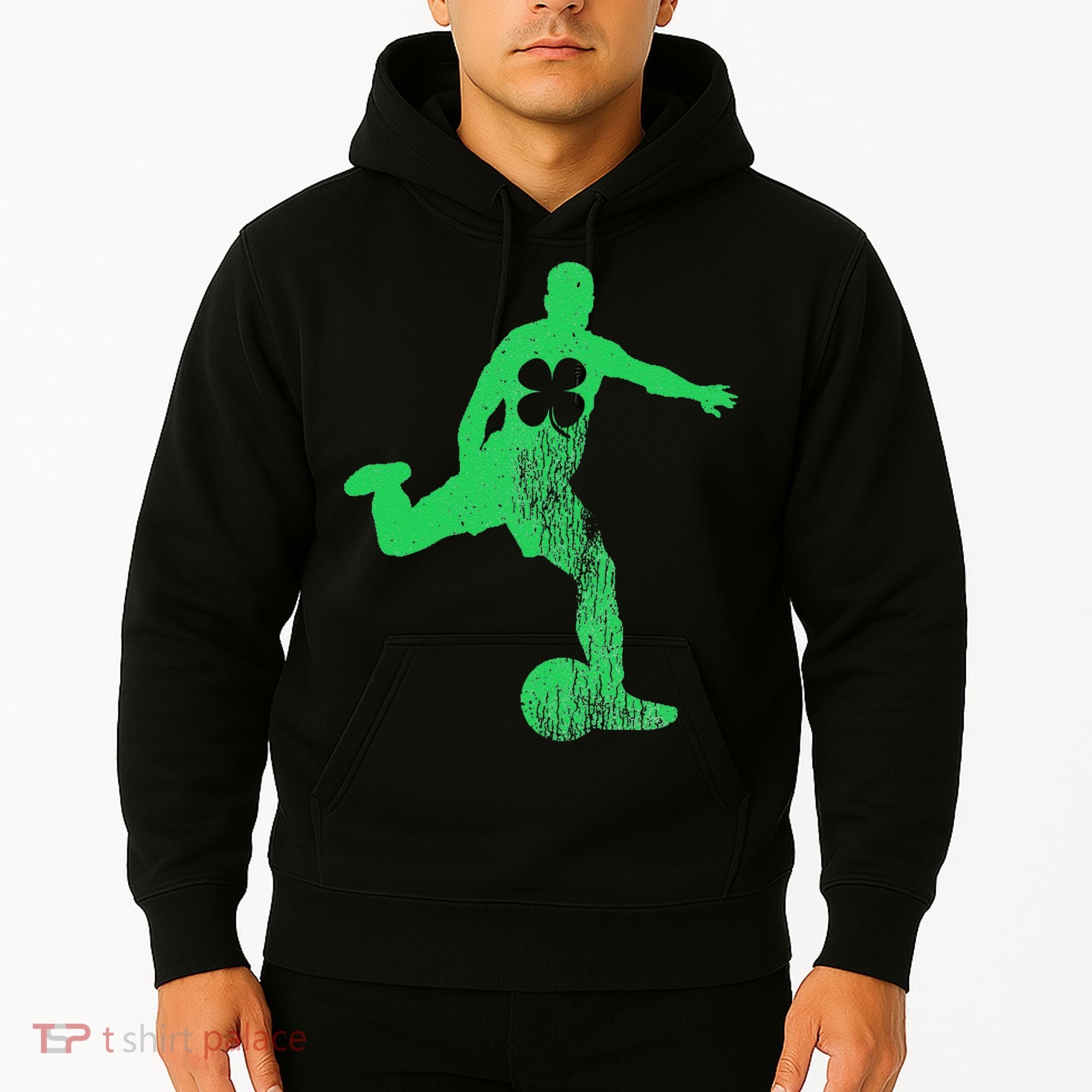 Soccer Shamrock St. Patrick's Day Irish Saint Paddy'ss Hoodie