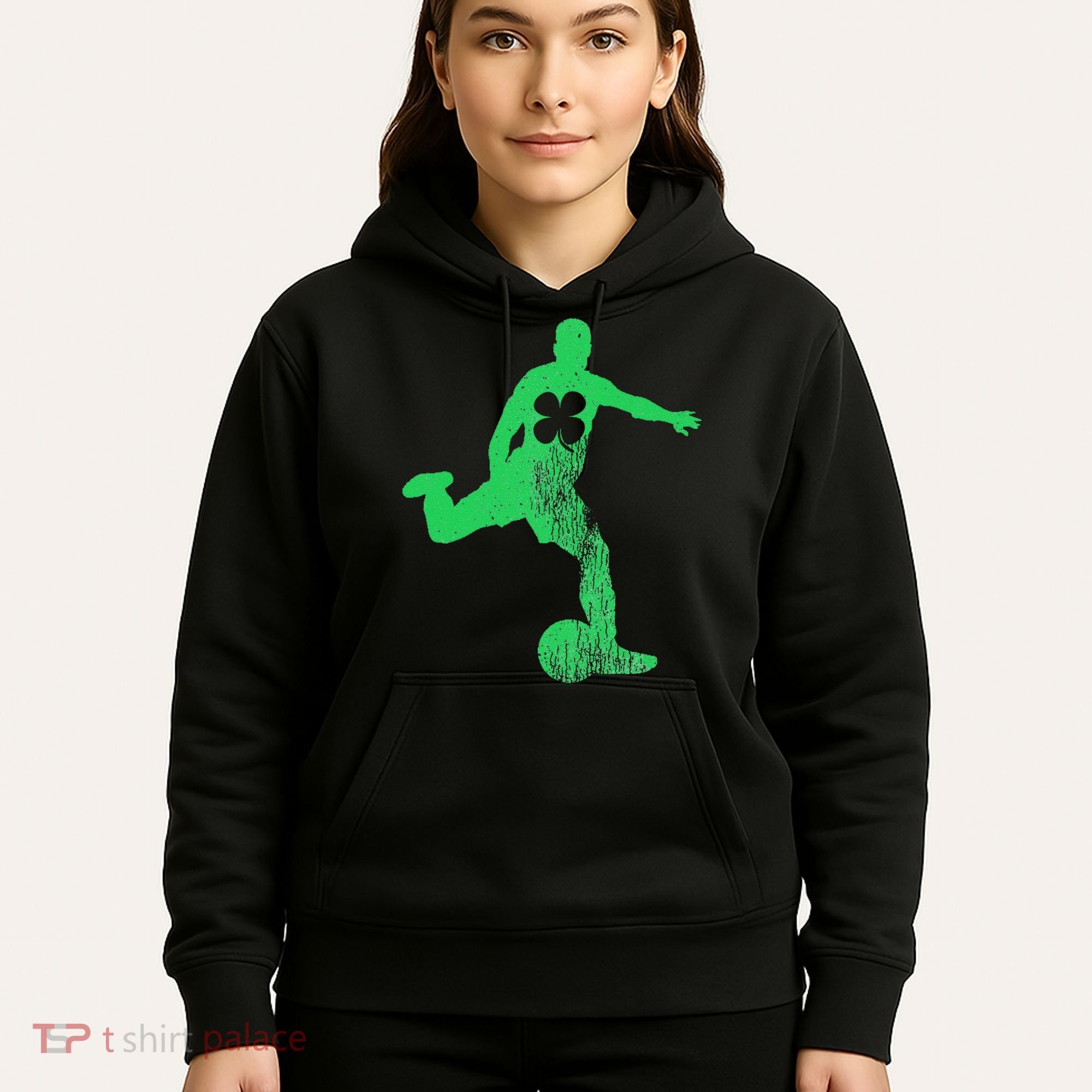 Soccer Shamrock St. Patrick's Day Irish Saint Paddy'ss Hoodie